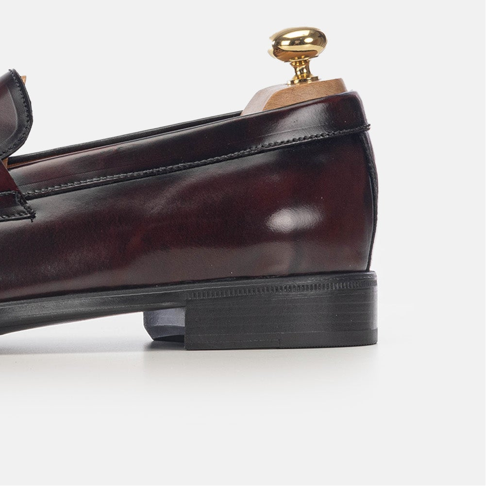 Volzak 5157 mocassin en cuir demasquable bordeaux