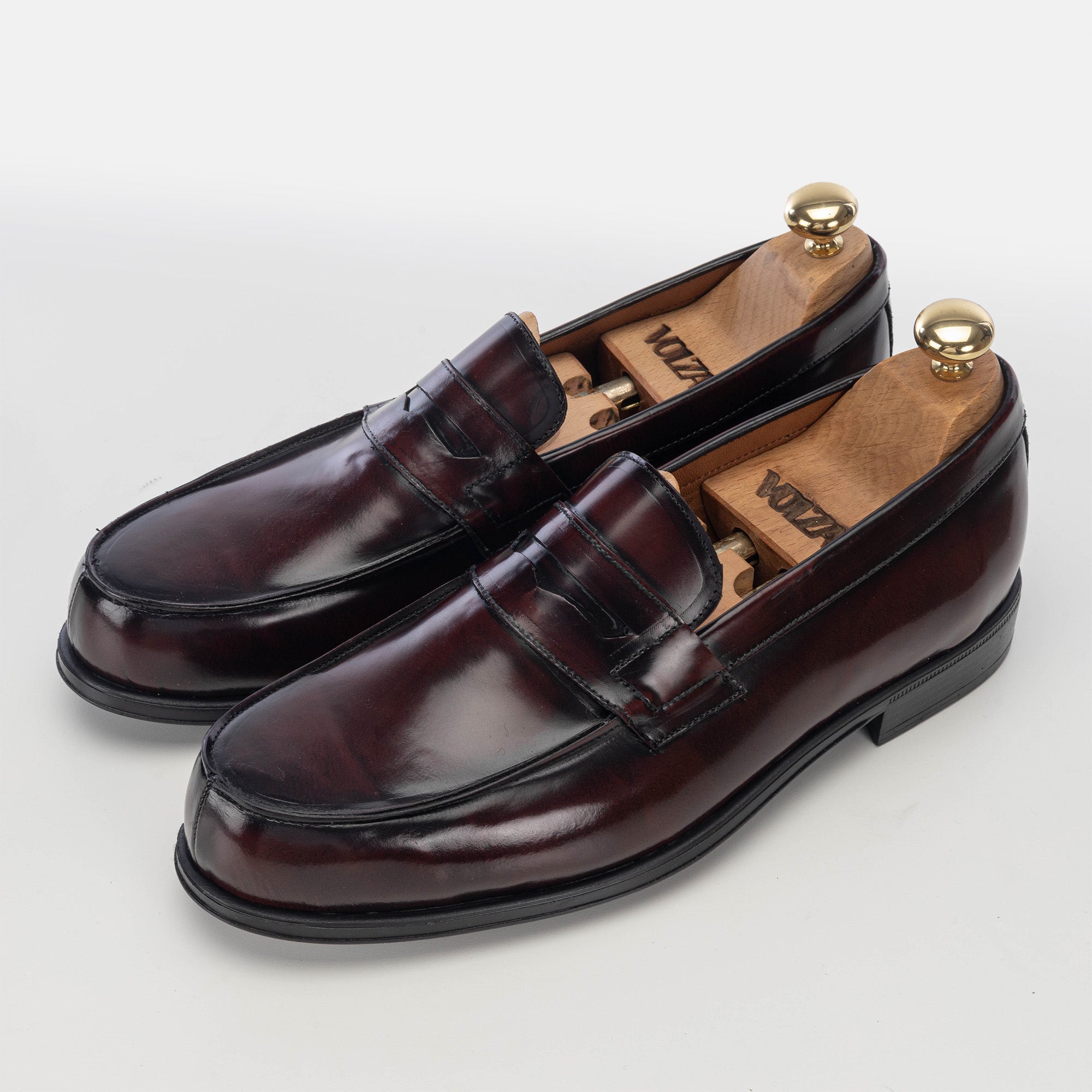 ''5157 mocassin en cuir demasquable bordeaux