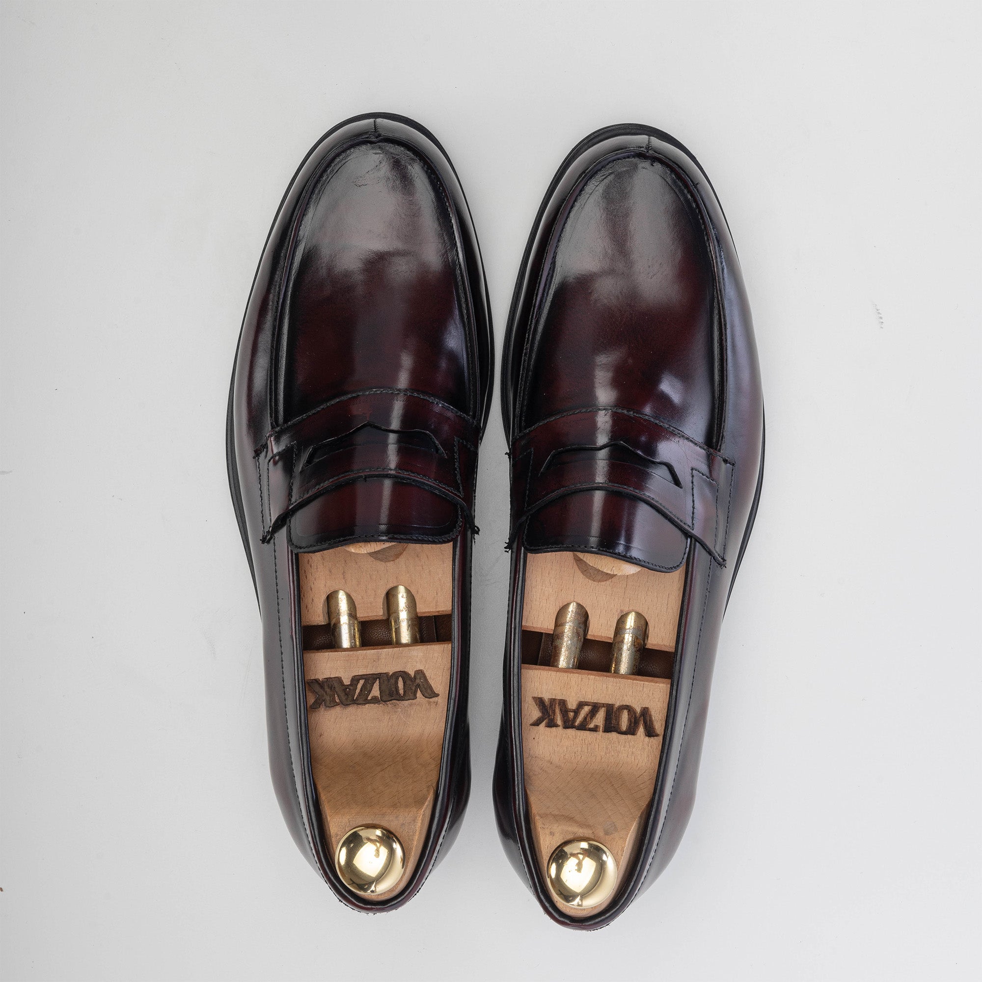 ''5157 mocassin en cuir demasquable bordeaux