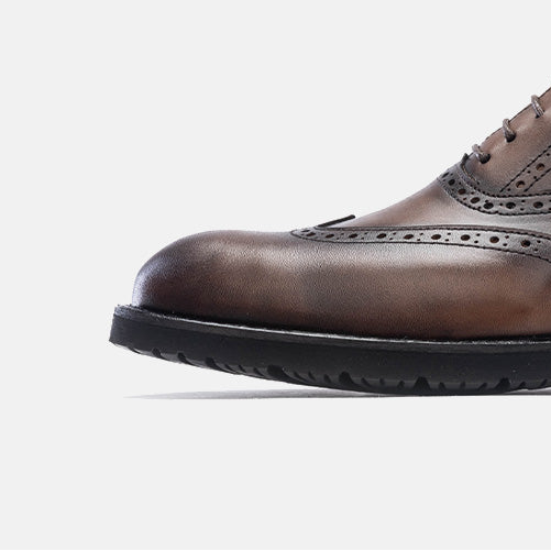 Volzak 5166 chaussure cuir marron vintage