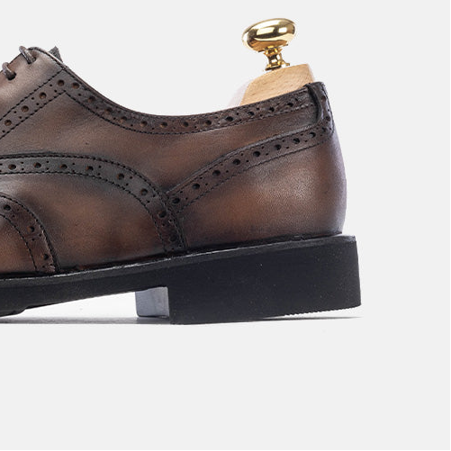 Volzak 5166 chaussure cuir marron vintage
