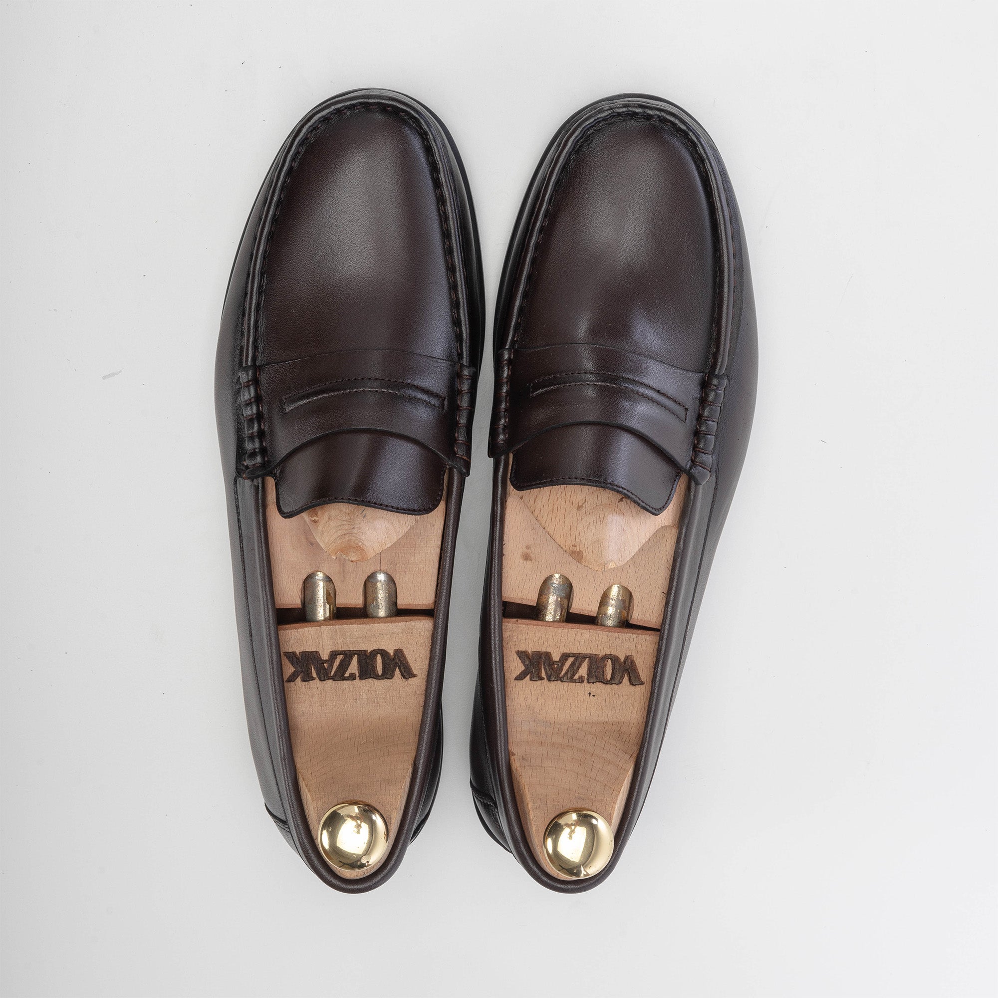 ''''6309 Mocassin en cuir marron