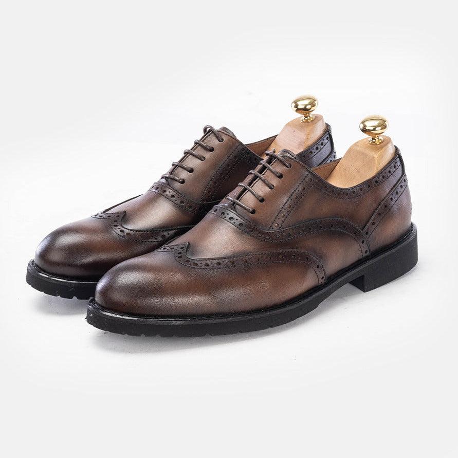 Volzak 5166 chaussure cuir marron vintage