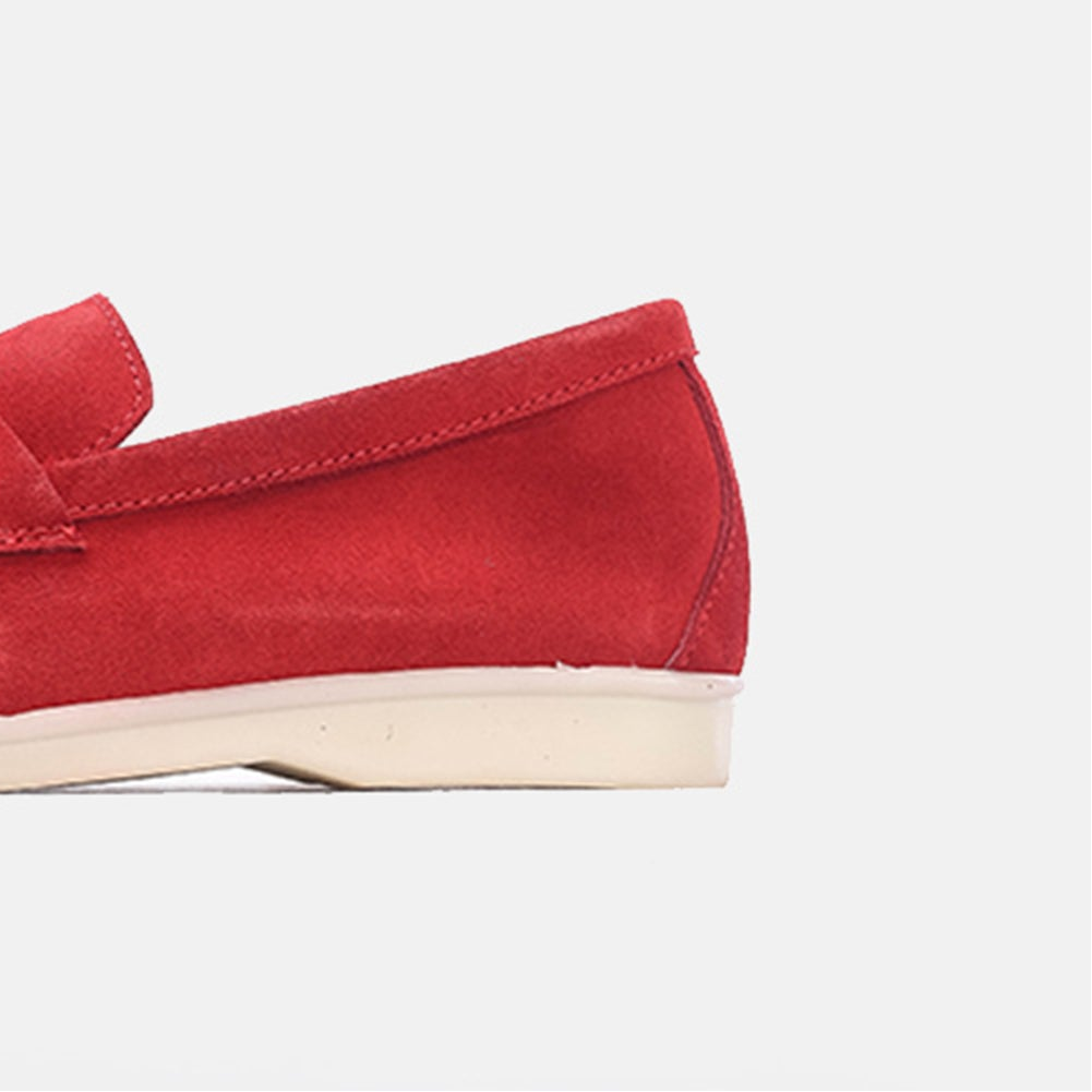 Volzak 32 mocassin en daim Rouge