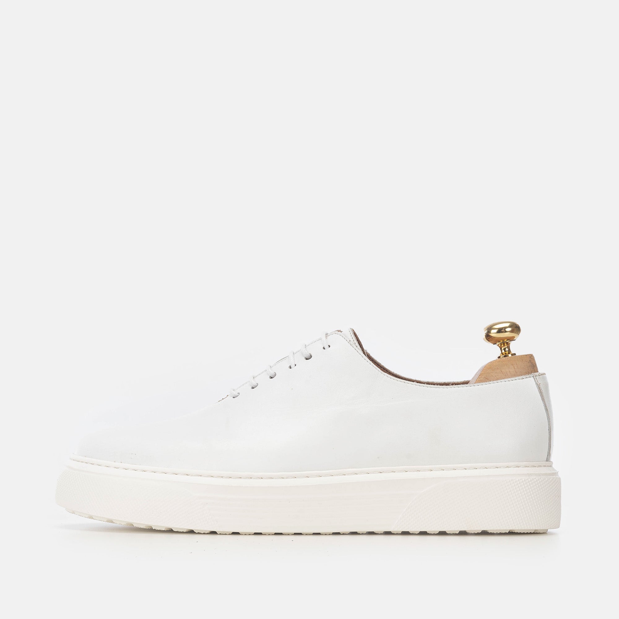 ''''5233 Basket en cuir blanc