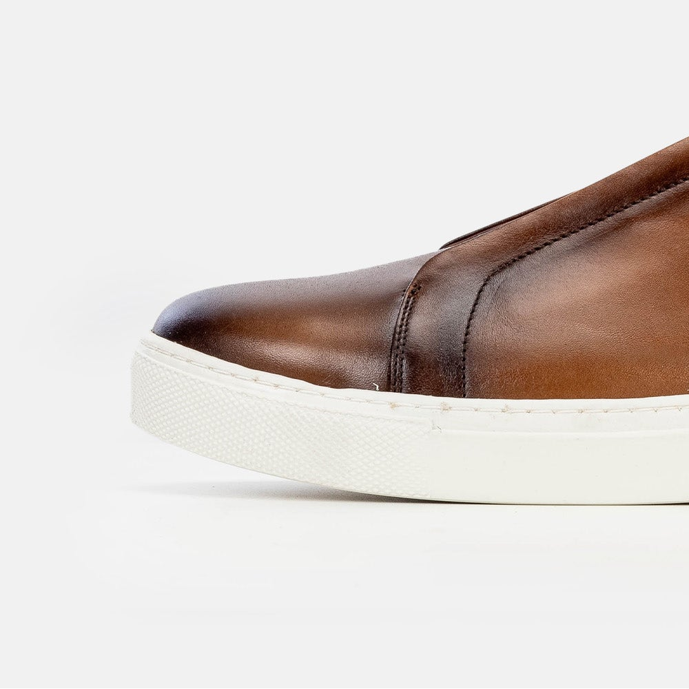 Volzak 5340 Vintage Brown Leather Sneakers