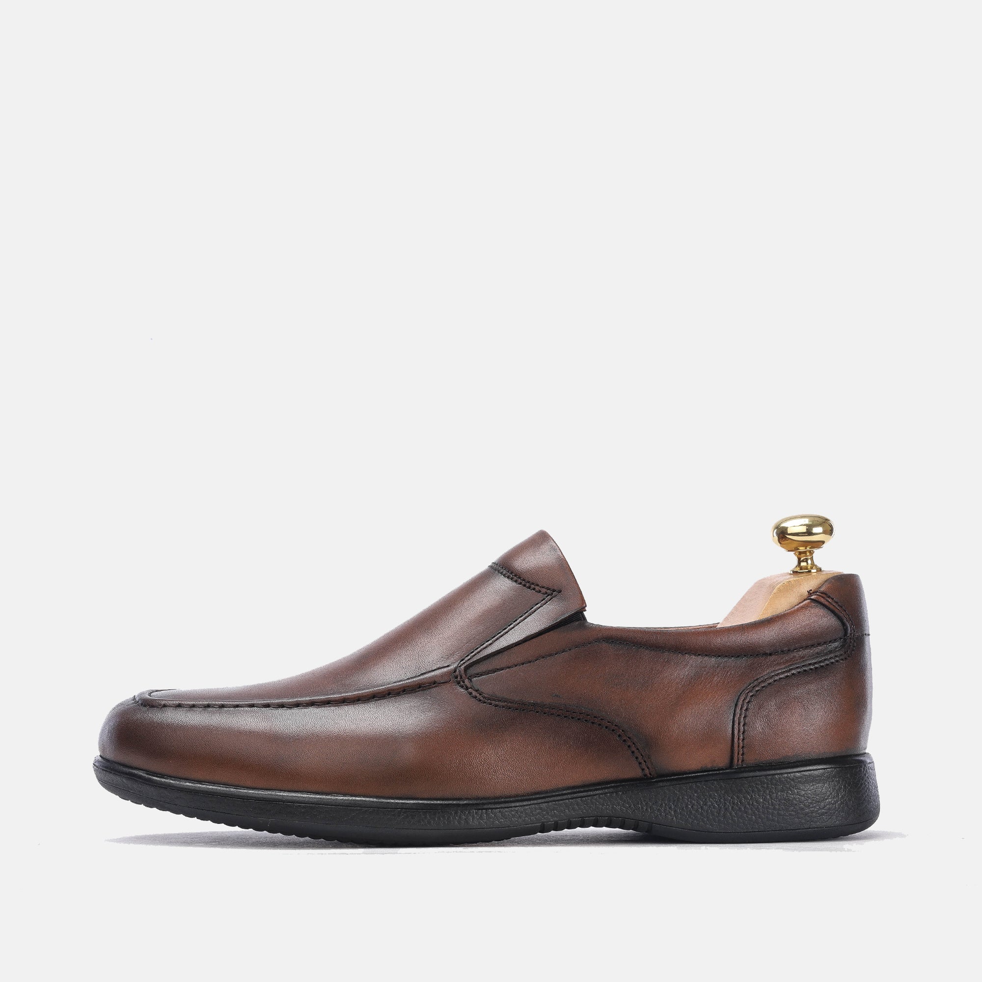 '5163 chaussure cuir marron vintage