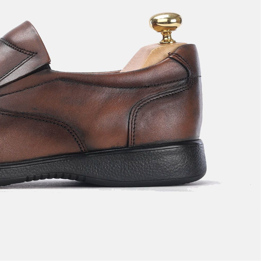 Volzak 5163 chaussure cuir marron vintage