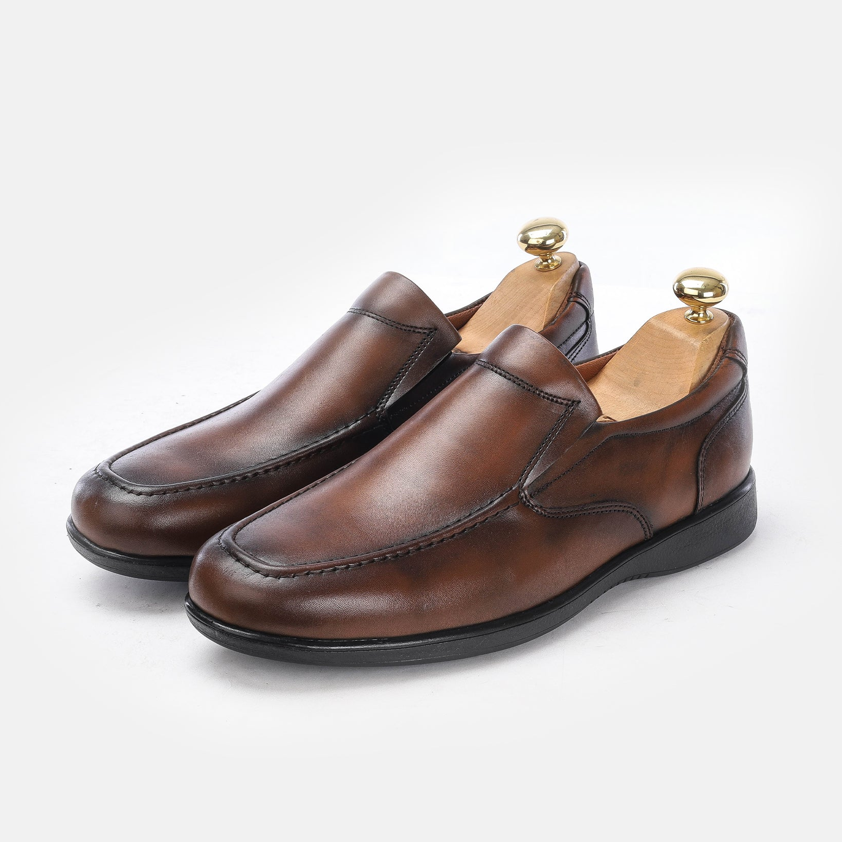 Volzak 5163 chaussure cuir marron vintage