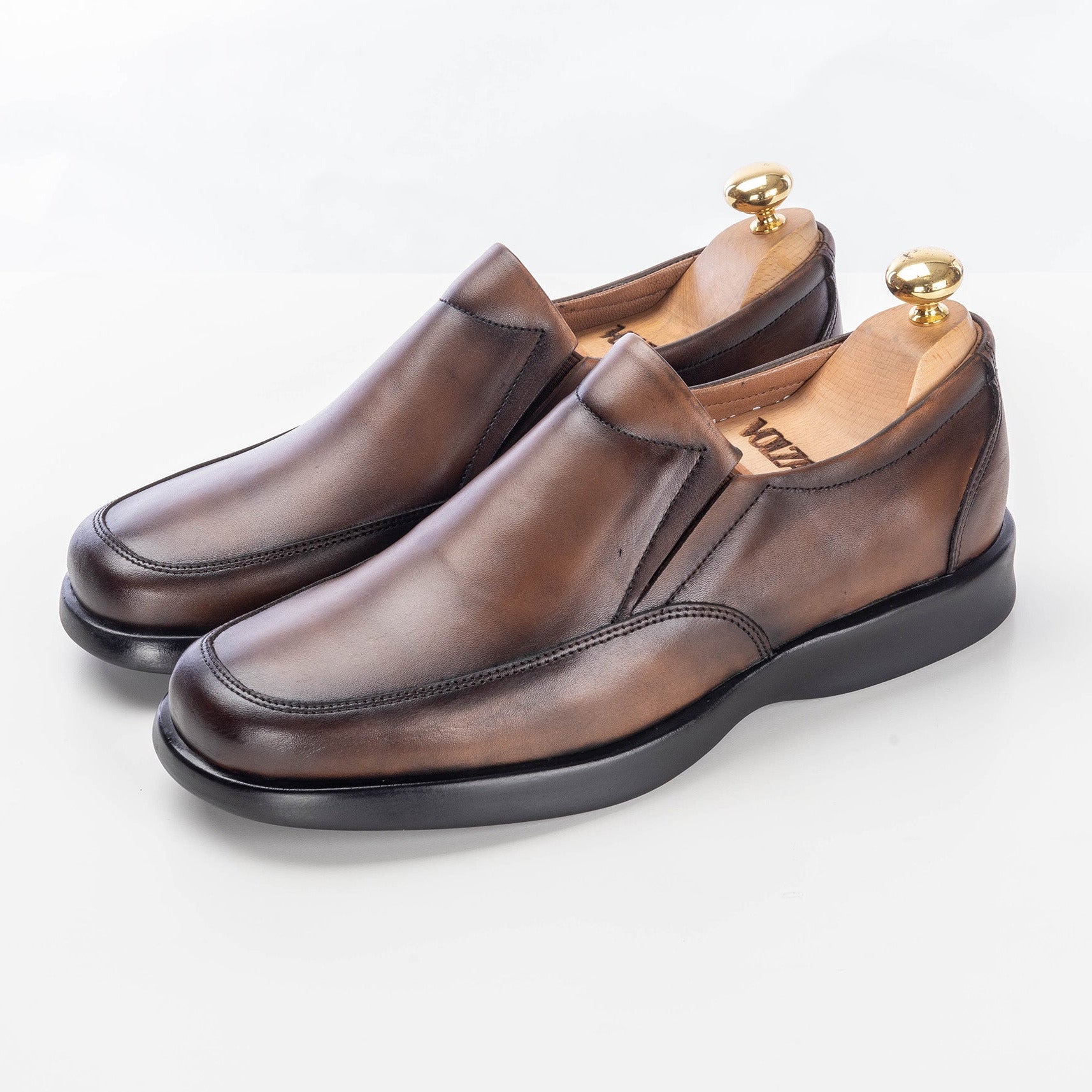 Volzak 5170 chaussure médicale en cuir marron vintage