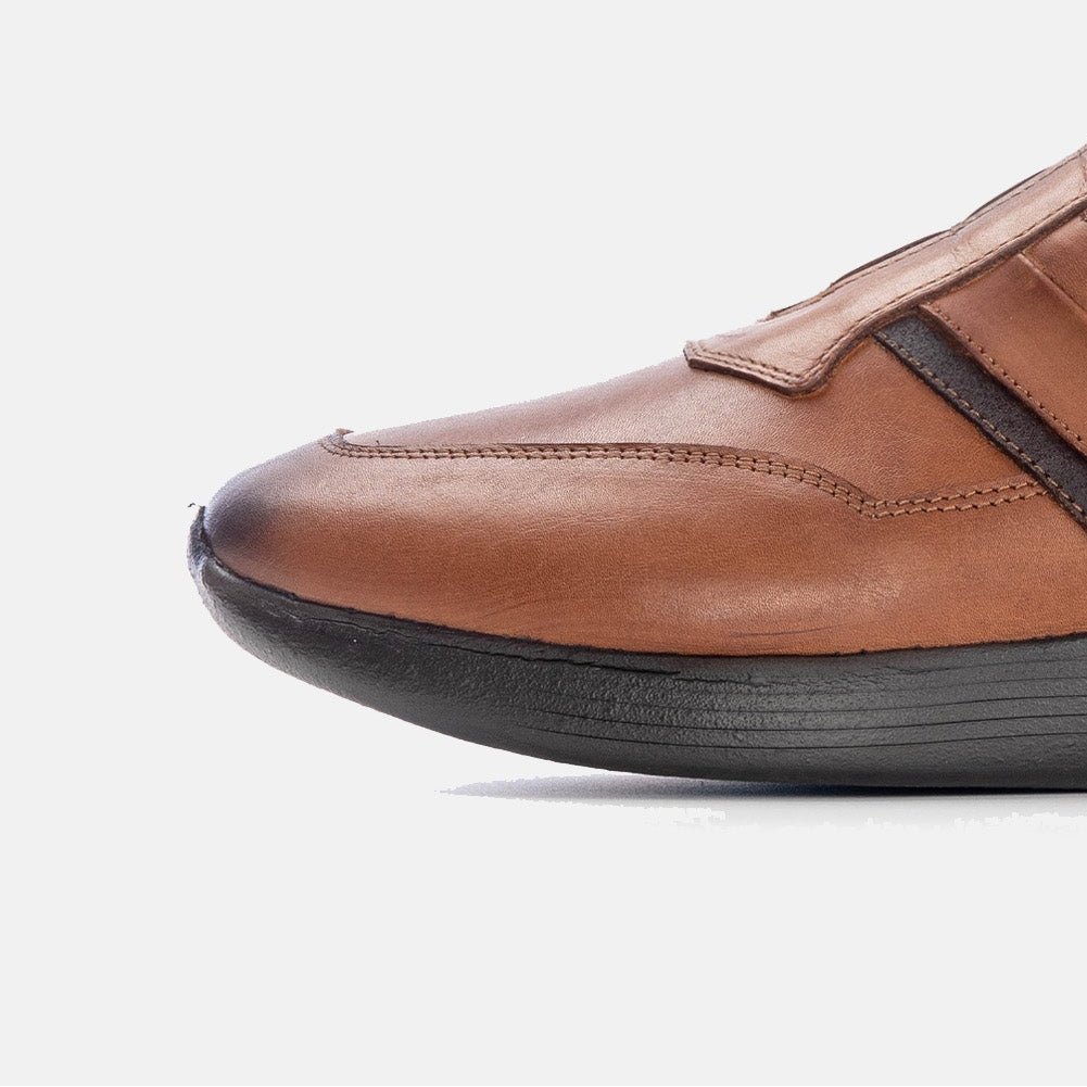 Volzak 586 Espadrille en cuir camel