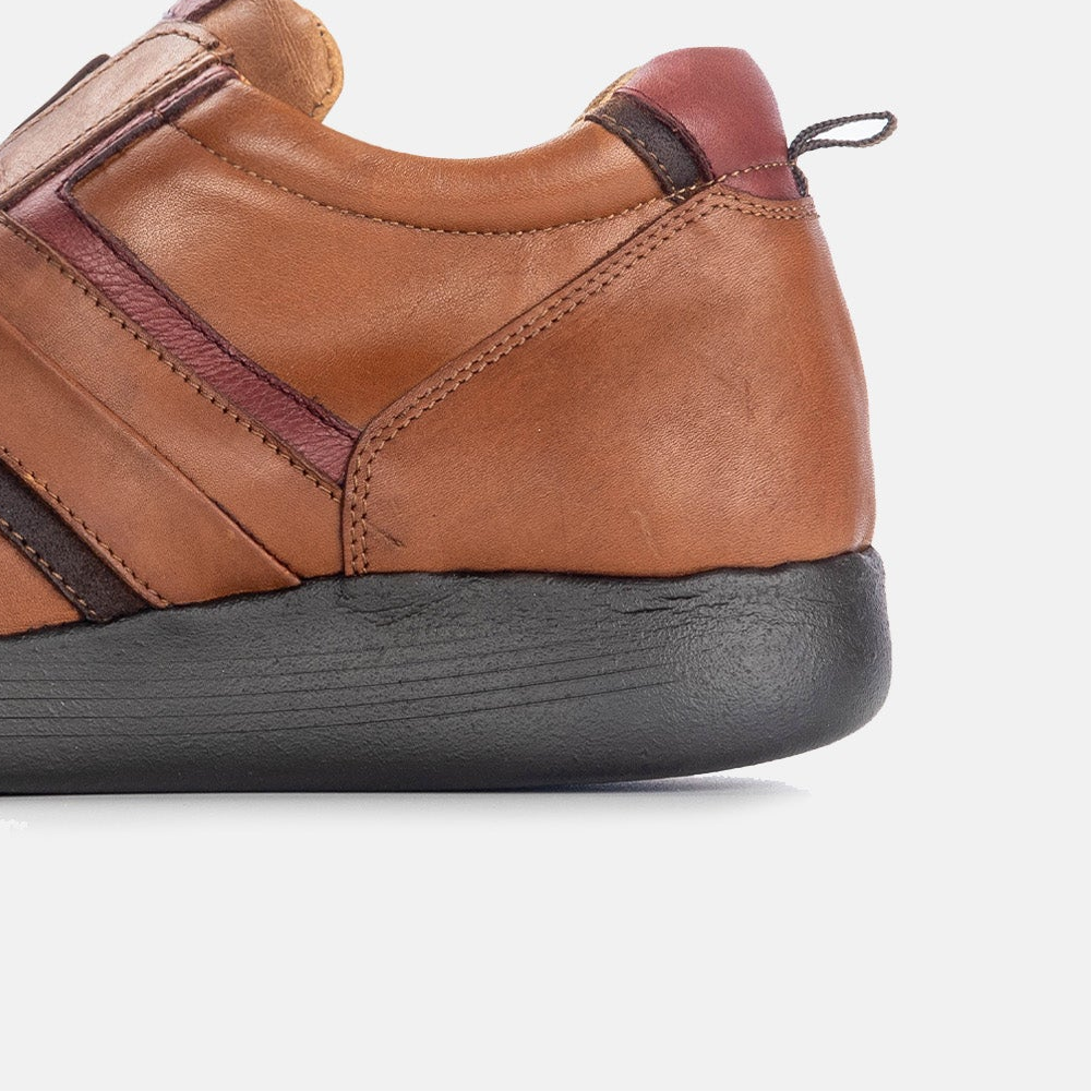 Volzak 586 Espadrille en cuir camel