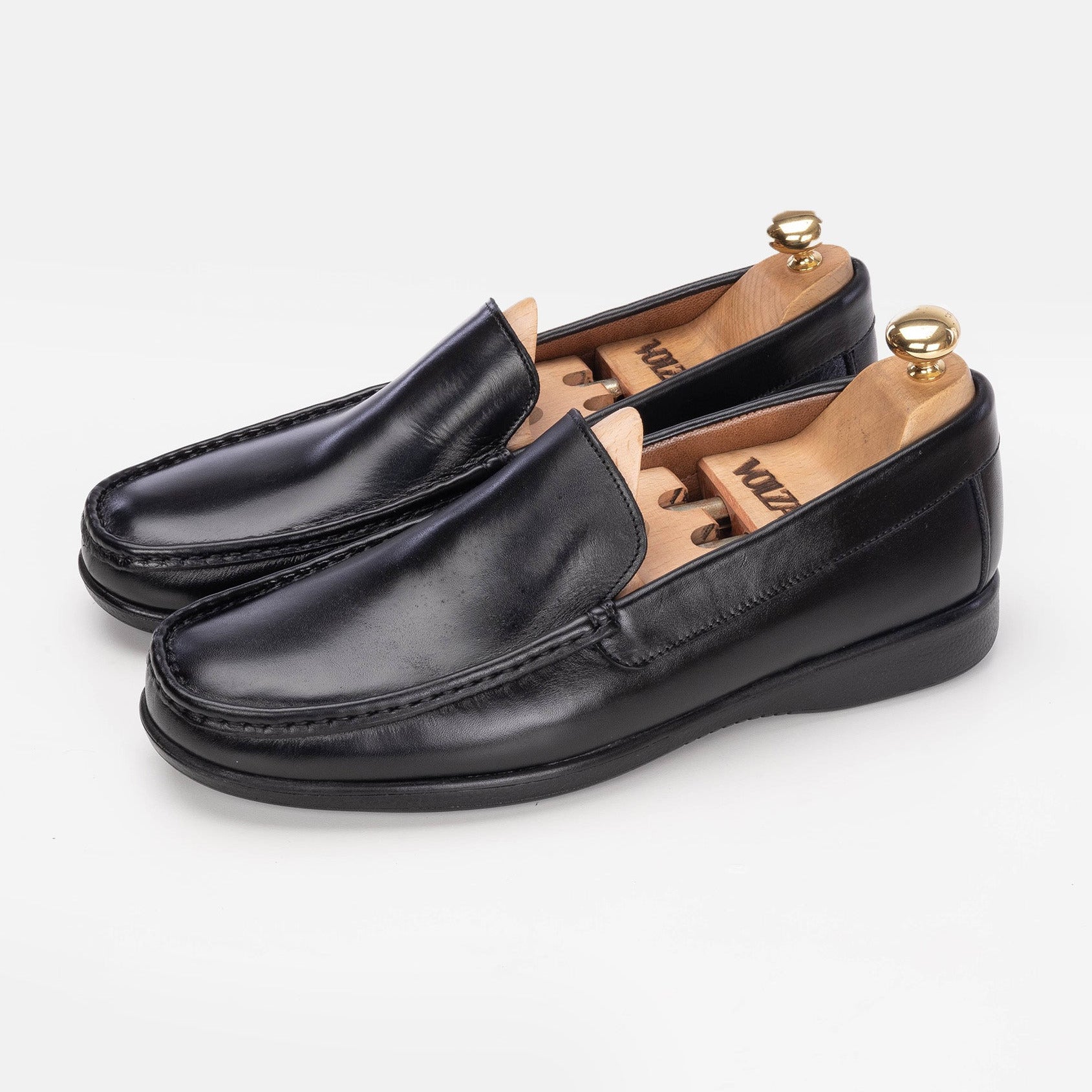 Volzak 5200 Mocassin en cuir noir