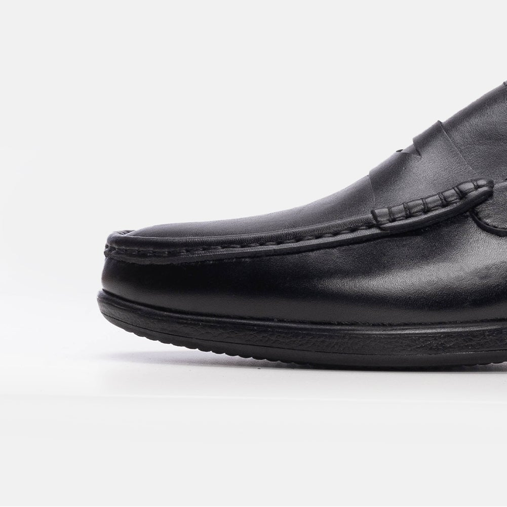 Volzak 5205 Mocassin en cuir noir