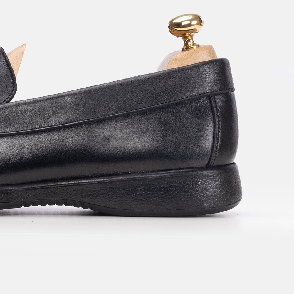 Volzak 5205 Mocassin en cuir noir