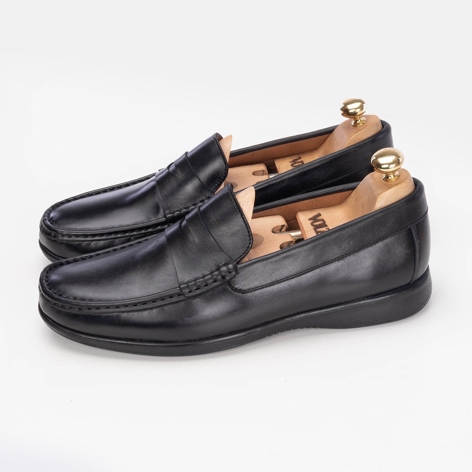 Volzak 5205 Mocassin en cuir noir