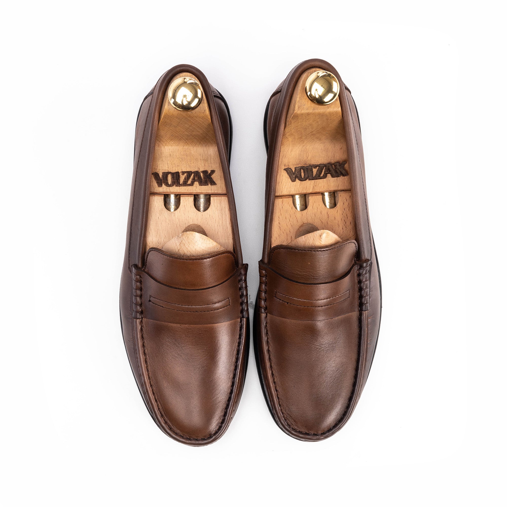 '''5212 Chaussure en cuir marron vintage