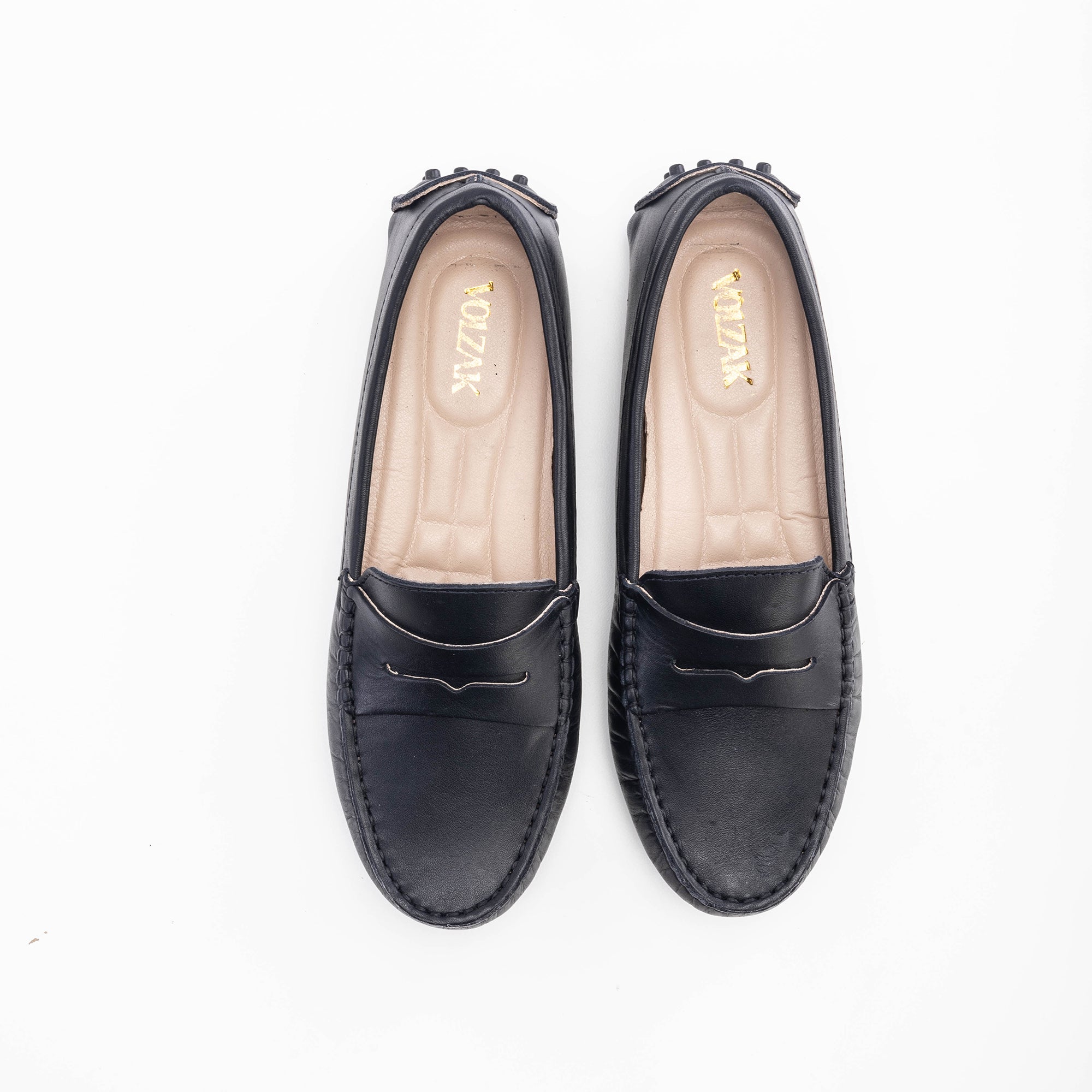 '''6005 Mocassin en cuir lisse Noir