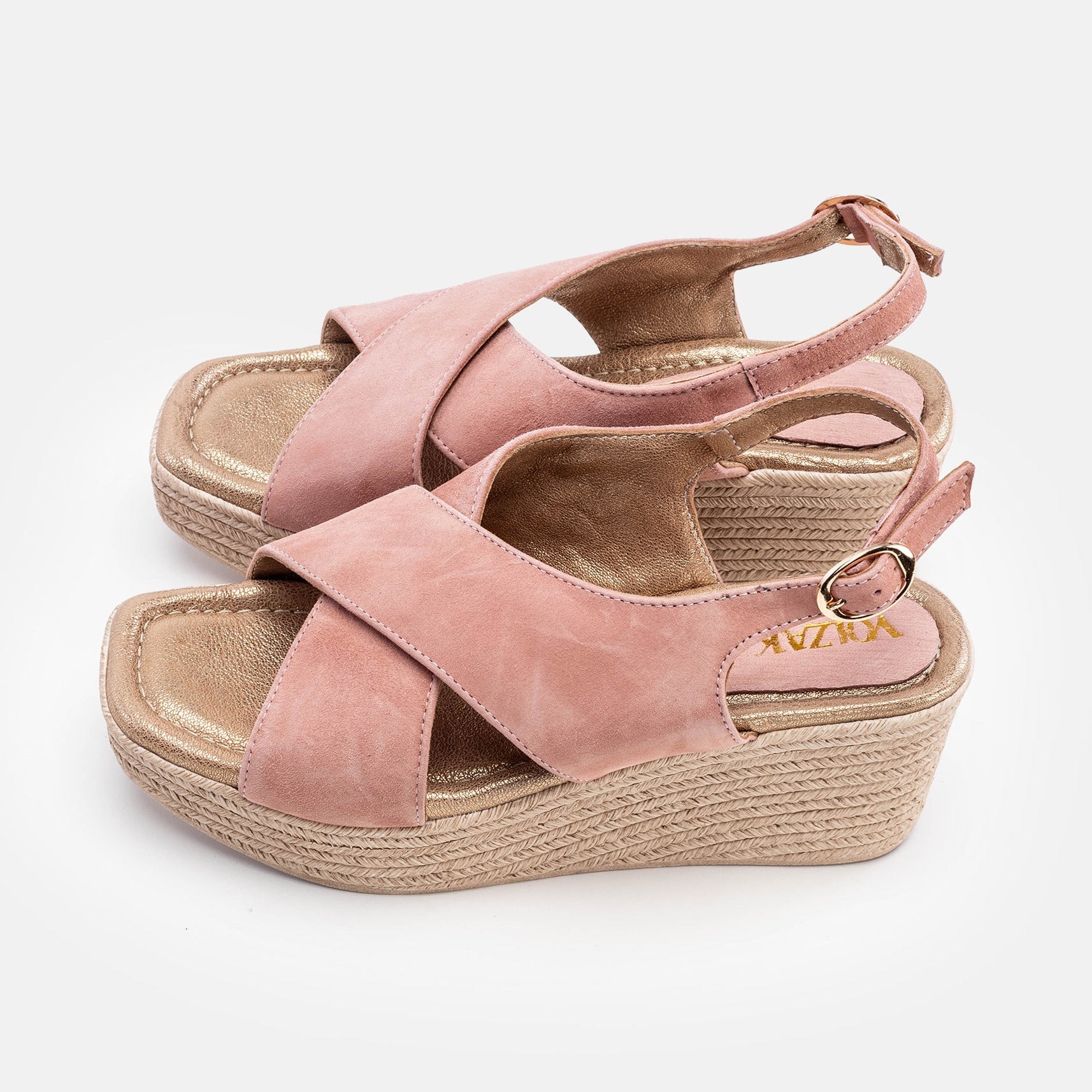 Volzak 968 Sandale en daim Rose