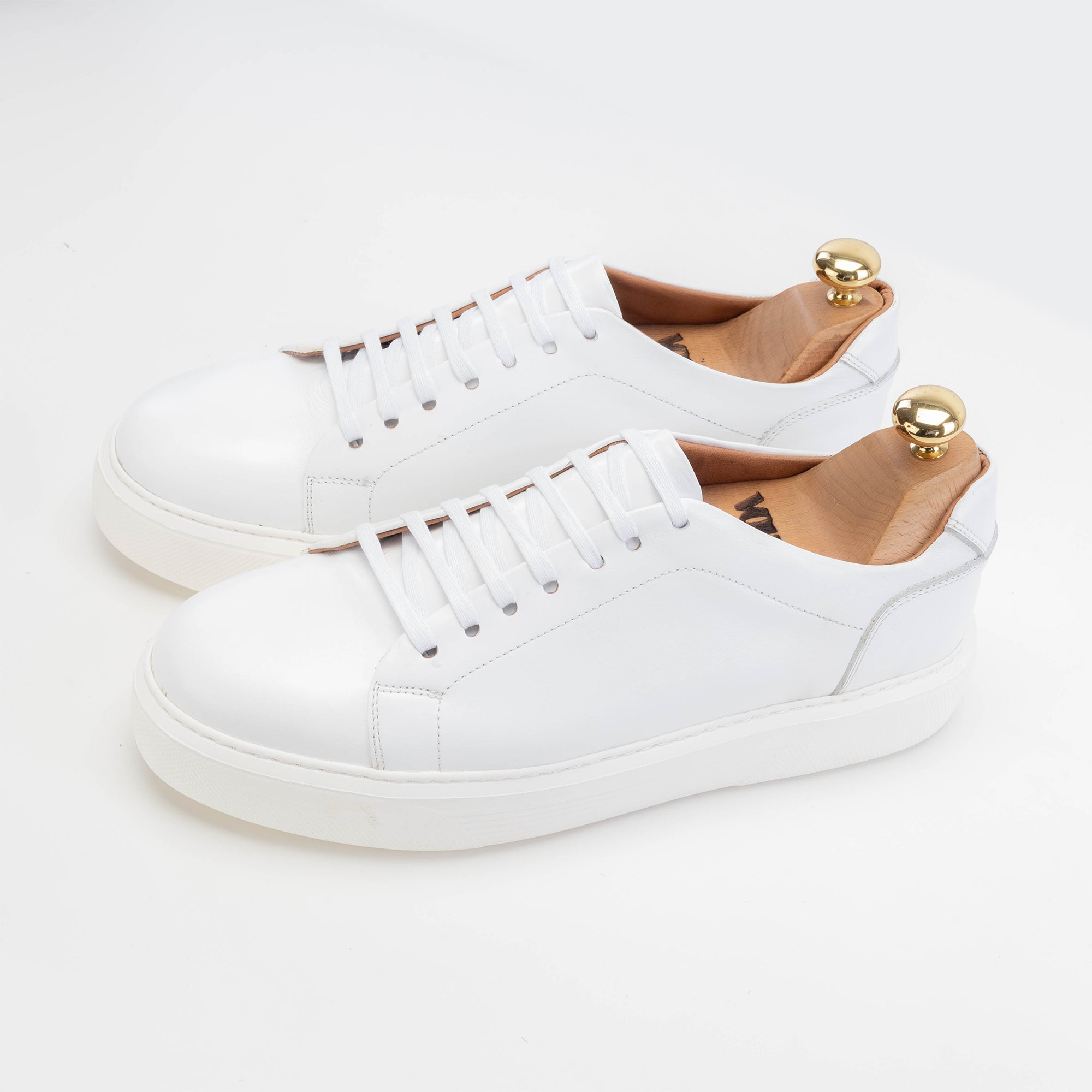 '''''5214 basket en cuir blanc