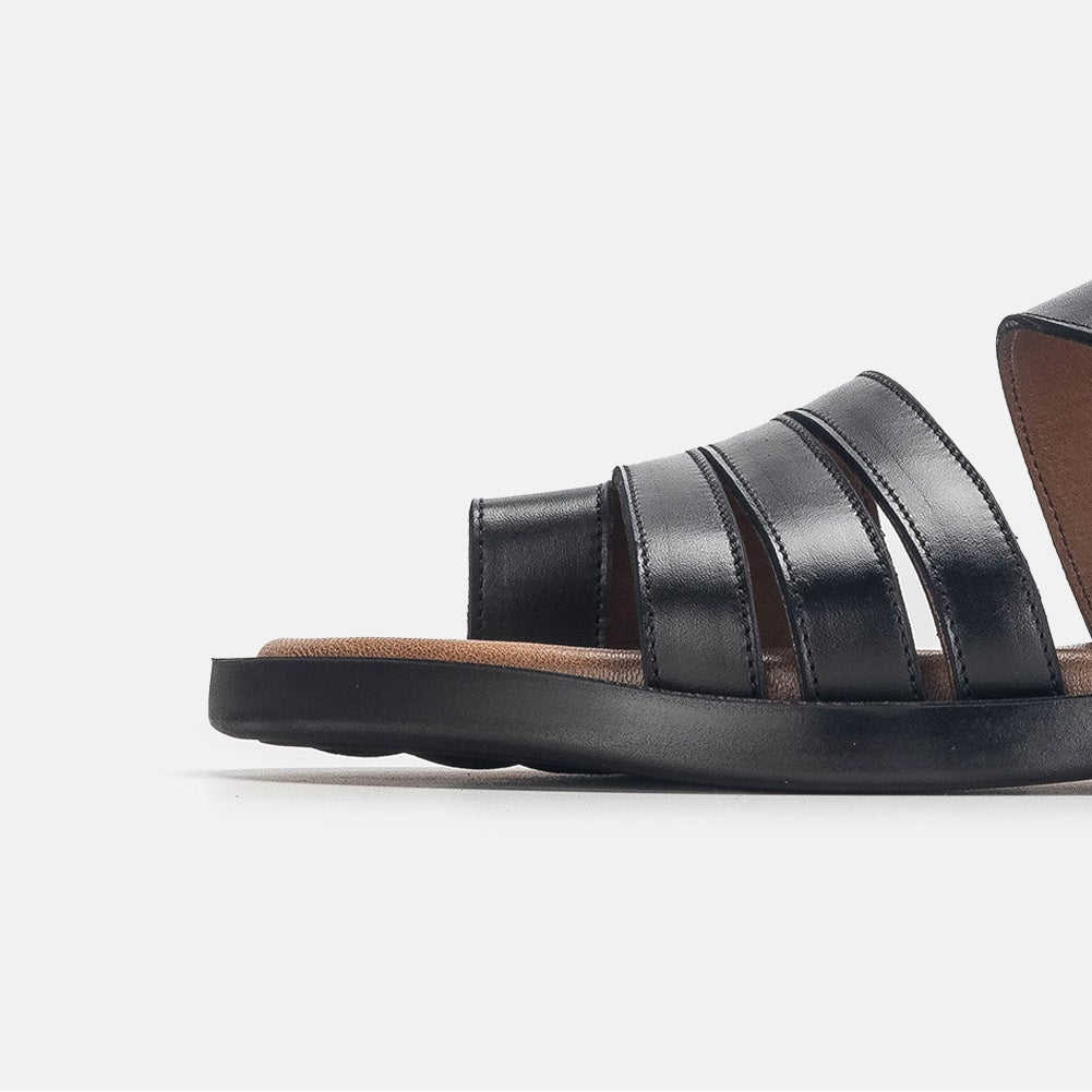 Volzak 5135 S Sandale en cuir noir
