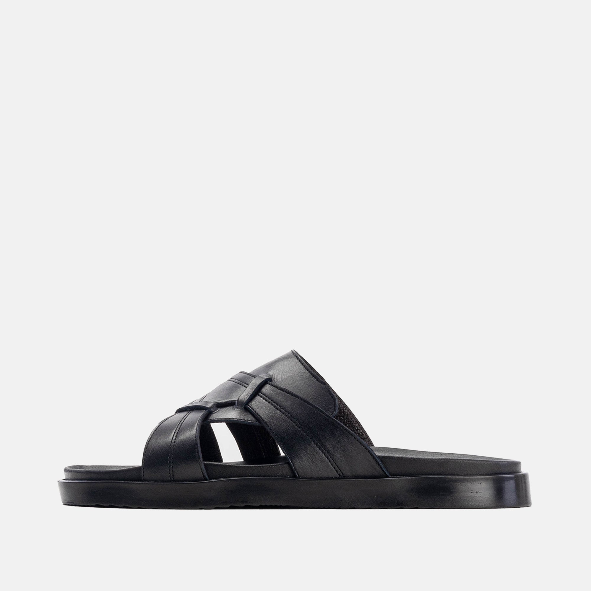 5219 Sandale en cuir noir