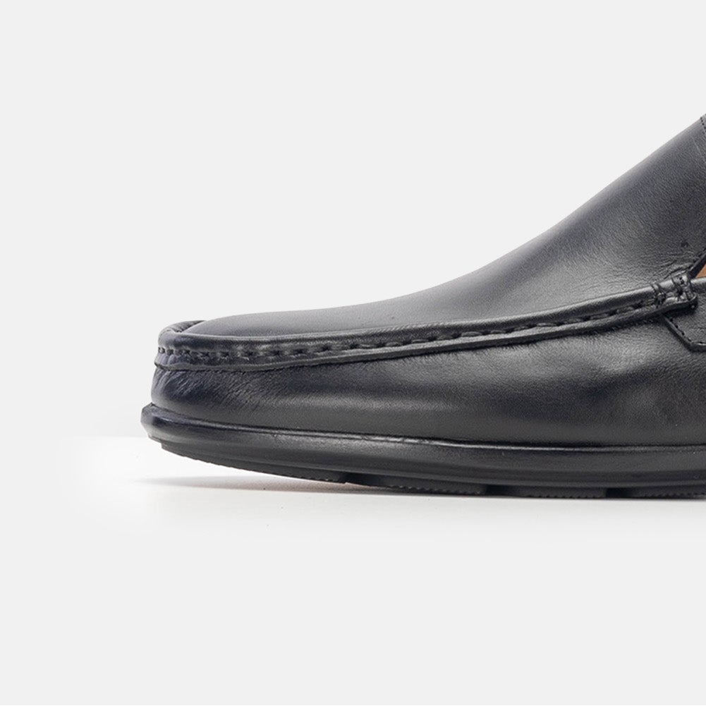 Volzak 5224 Mocassin en cuir noir