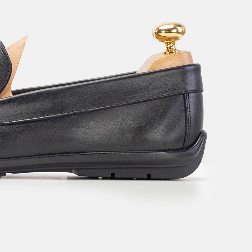 Volzak 5224 Mocassin en cuir noir