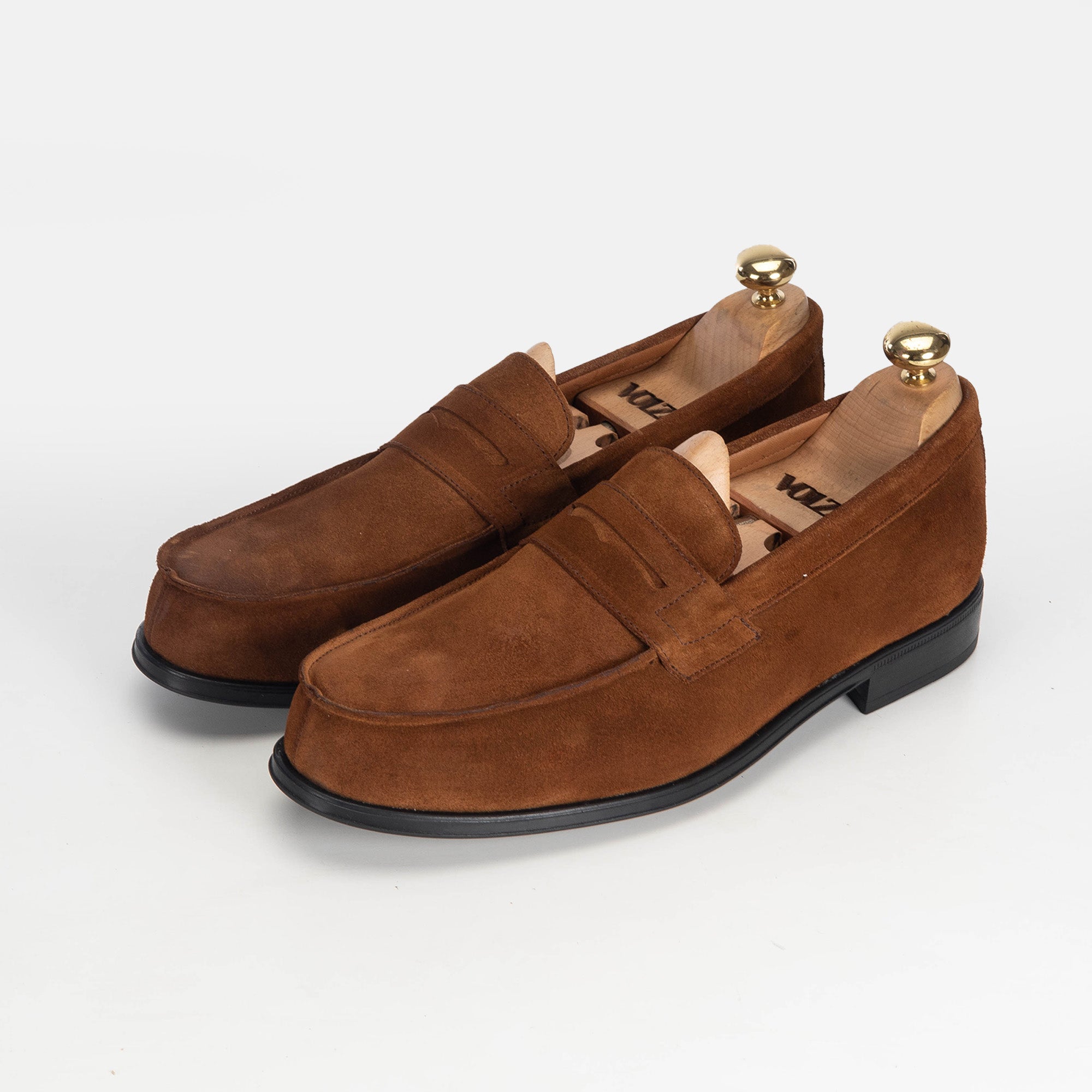 '''5157 mocassin en daim camel