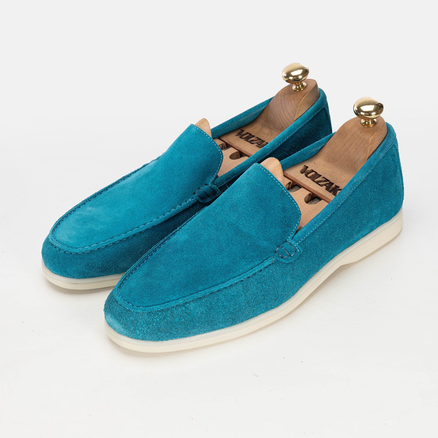 Volzak 3061 Mocassin en daim Turquoise