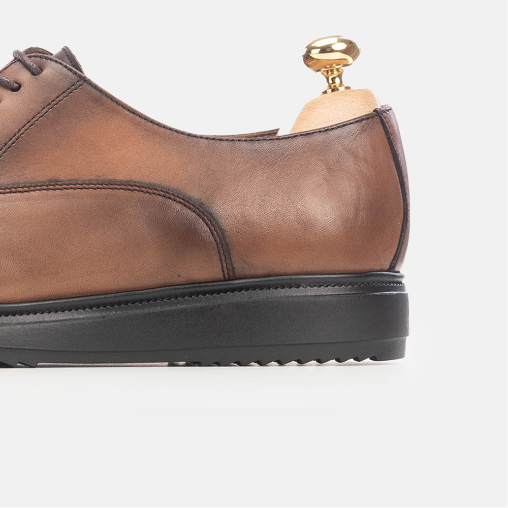 Volzak 5232 chaussure en cuir marron vintage