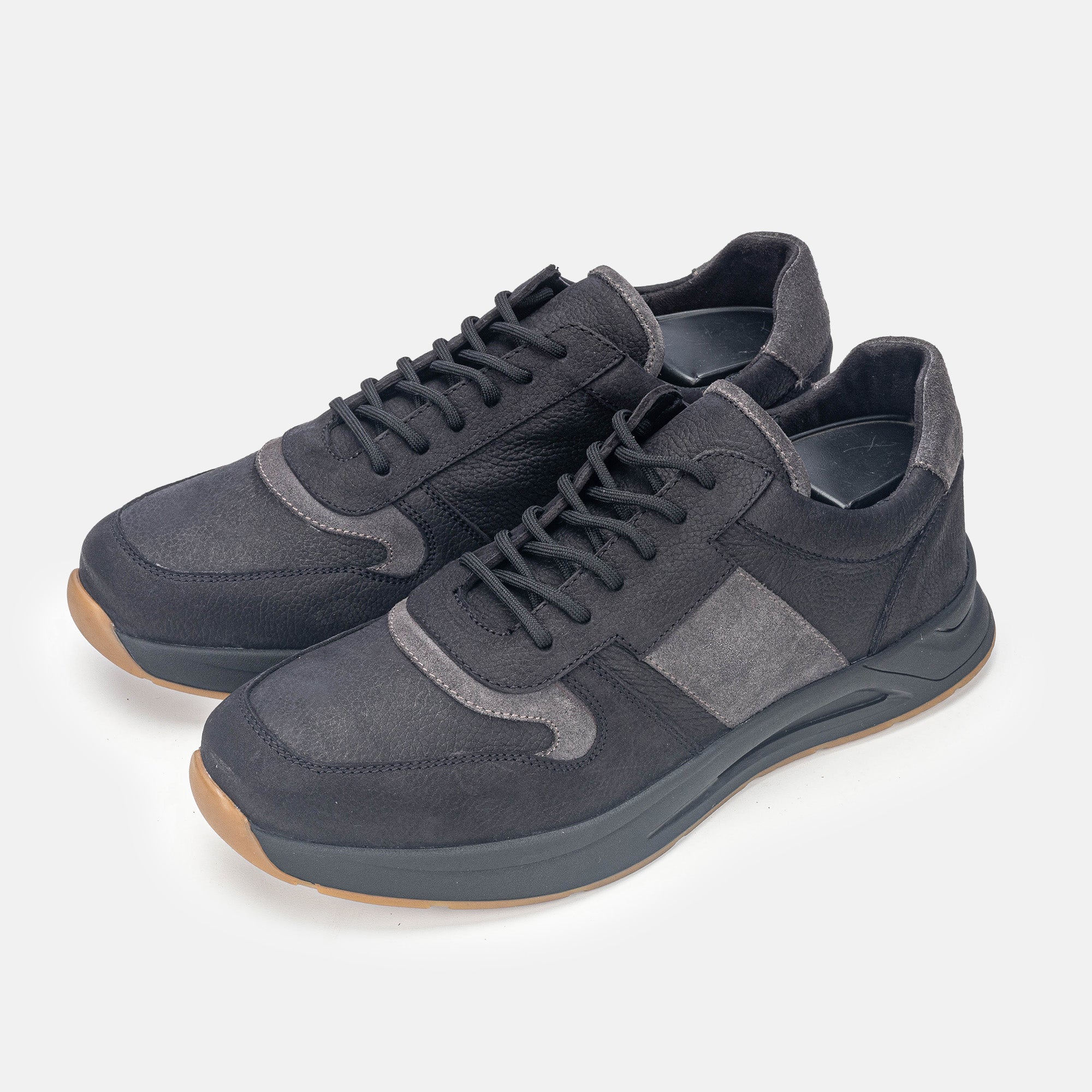 '''''3038 Basket en nubuck Noir Gris