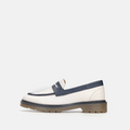 Volzak 422 Chaussure en cuir Beige Bleu