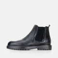 Volzak 5315 Black Grained Leather Ankle Boot