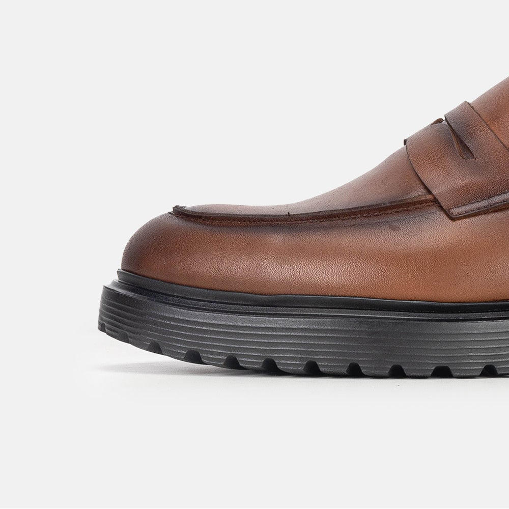 Volzak 5308 chaussure en cuir Marron Vintage