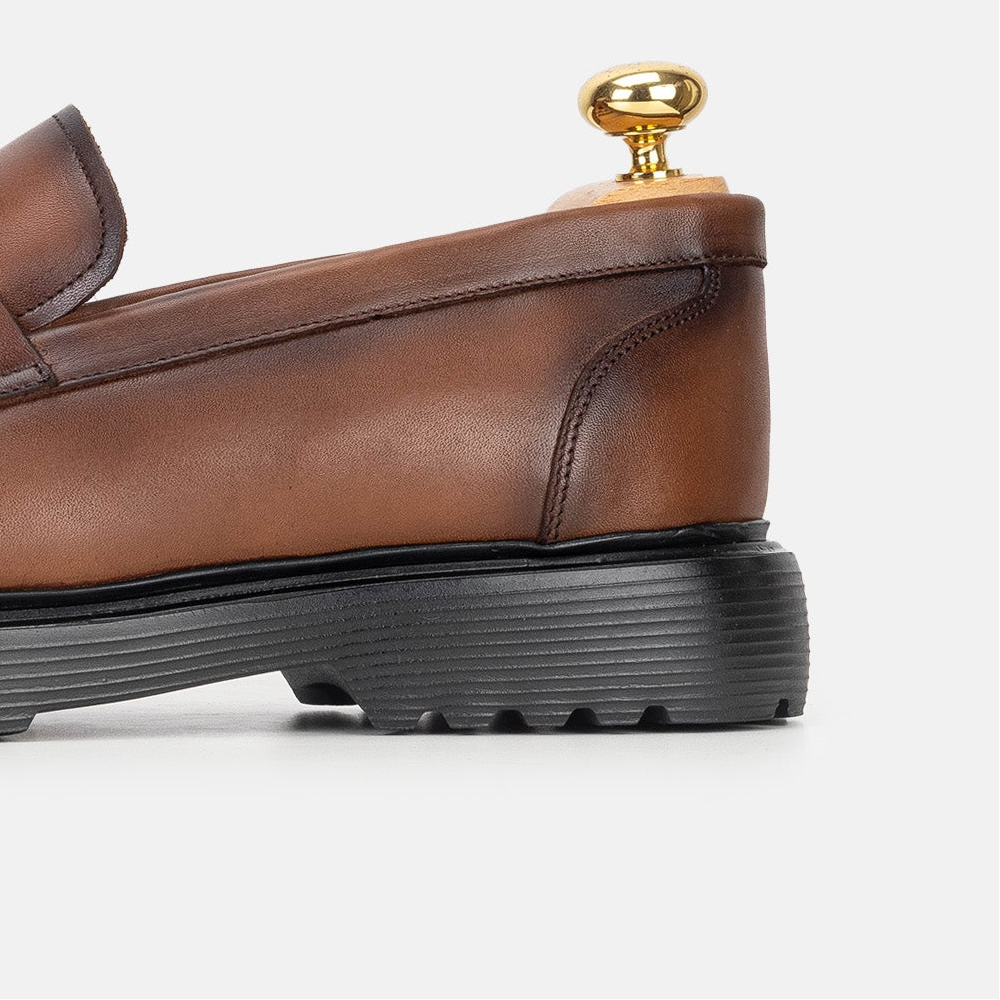 Volzak 5308 chaussure en cuir Marron Vintage