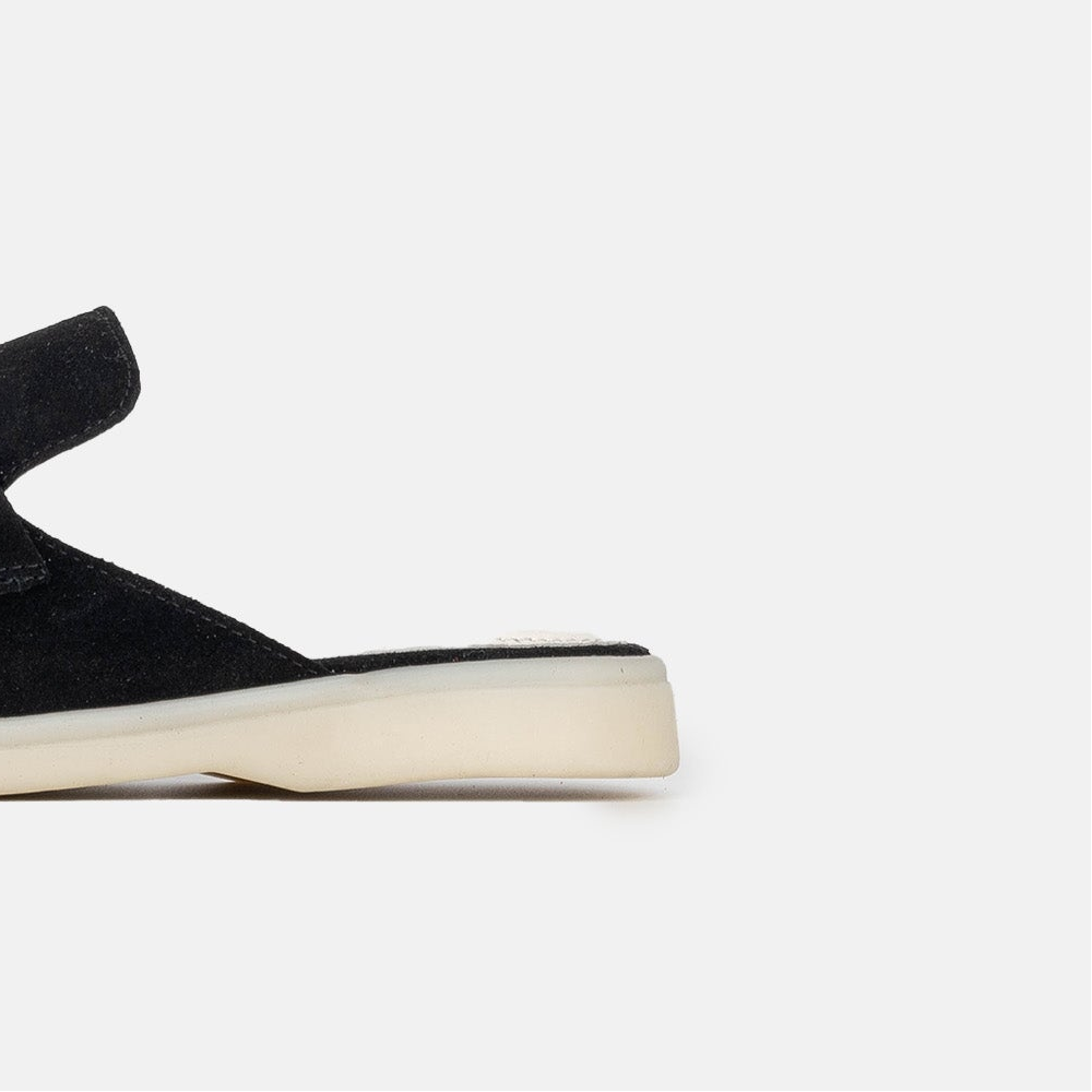 Volzak 0777 Mule en daim Noir