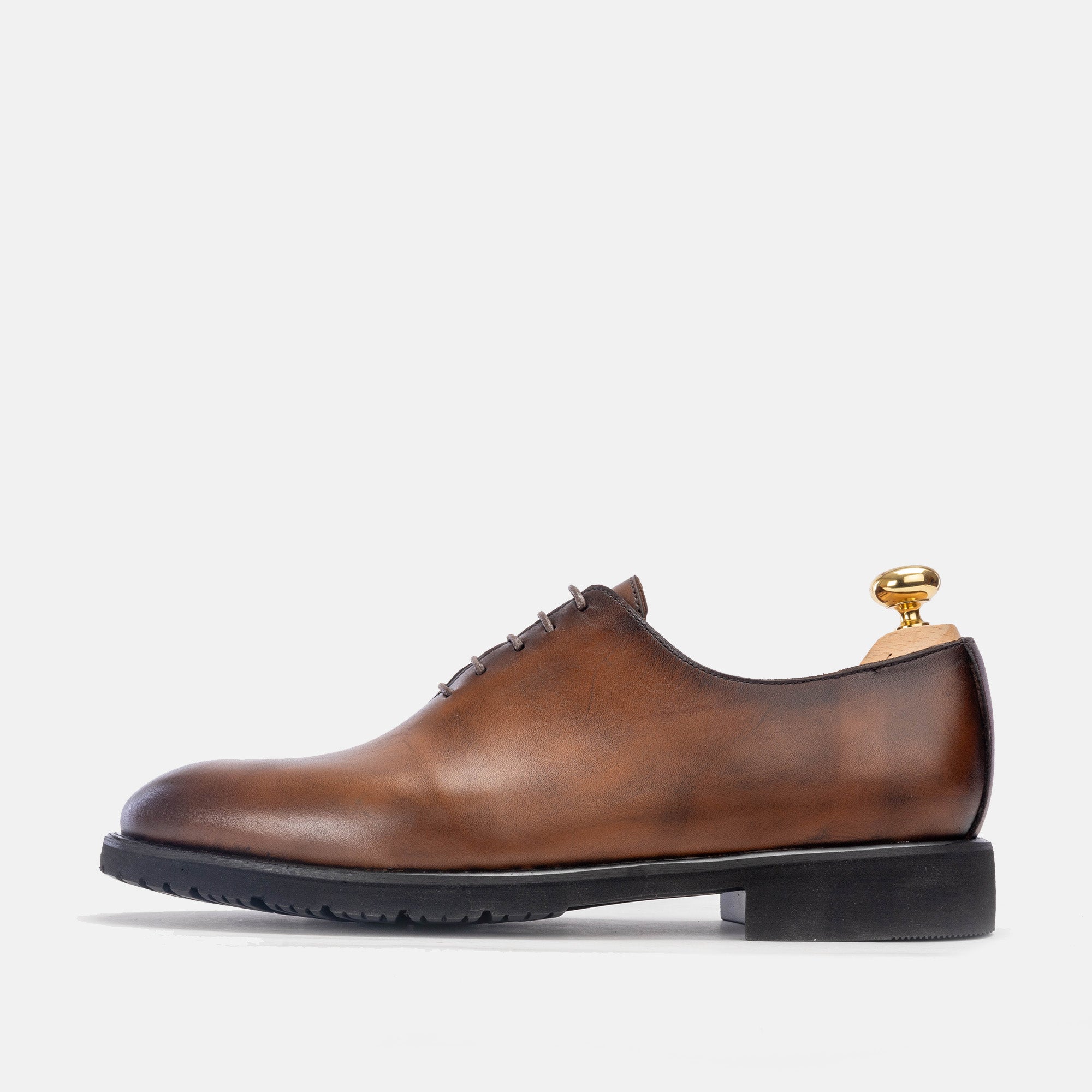 '''5161 chaussure cuir marron vintage