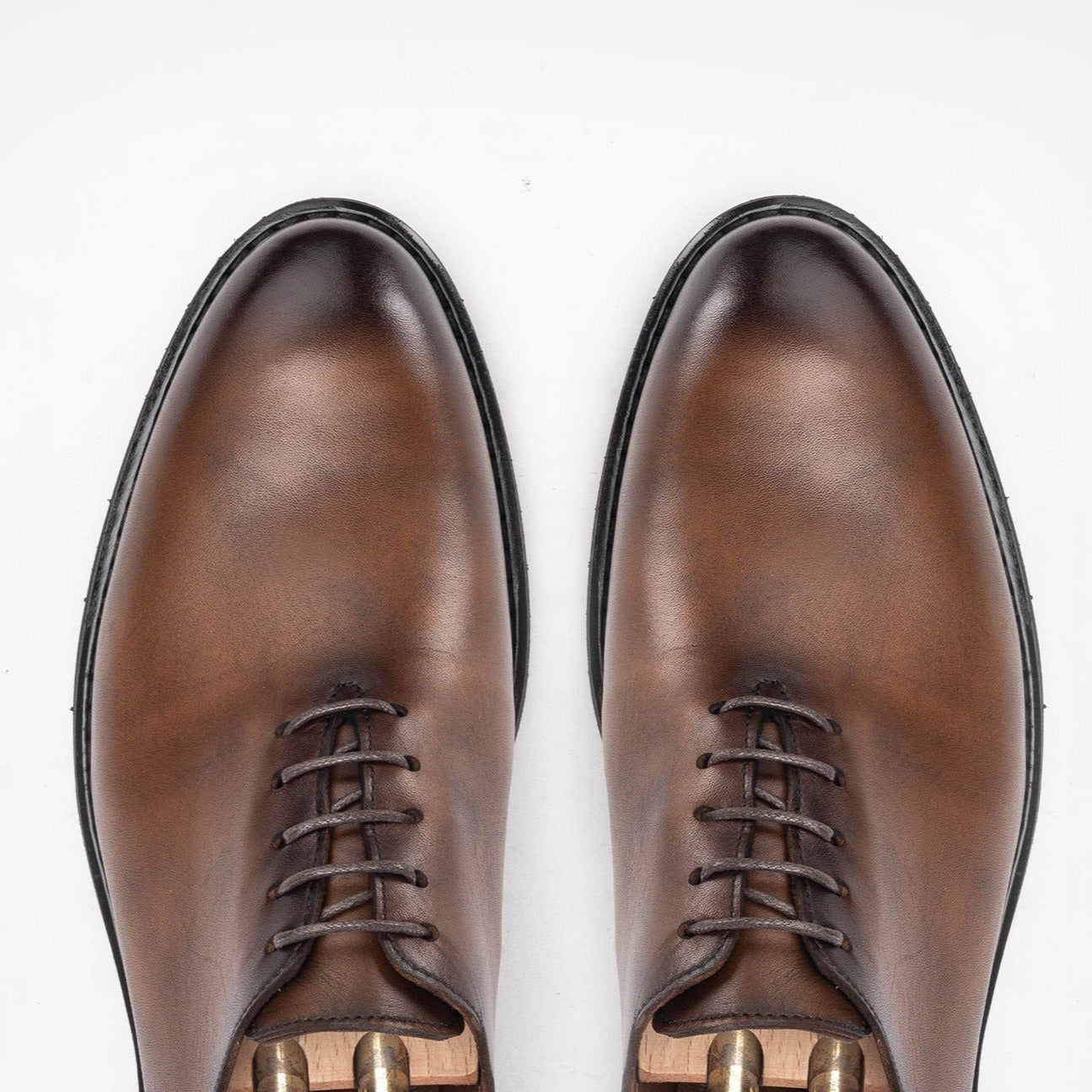 '''5161 chaussure cuir marron vintage