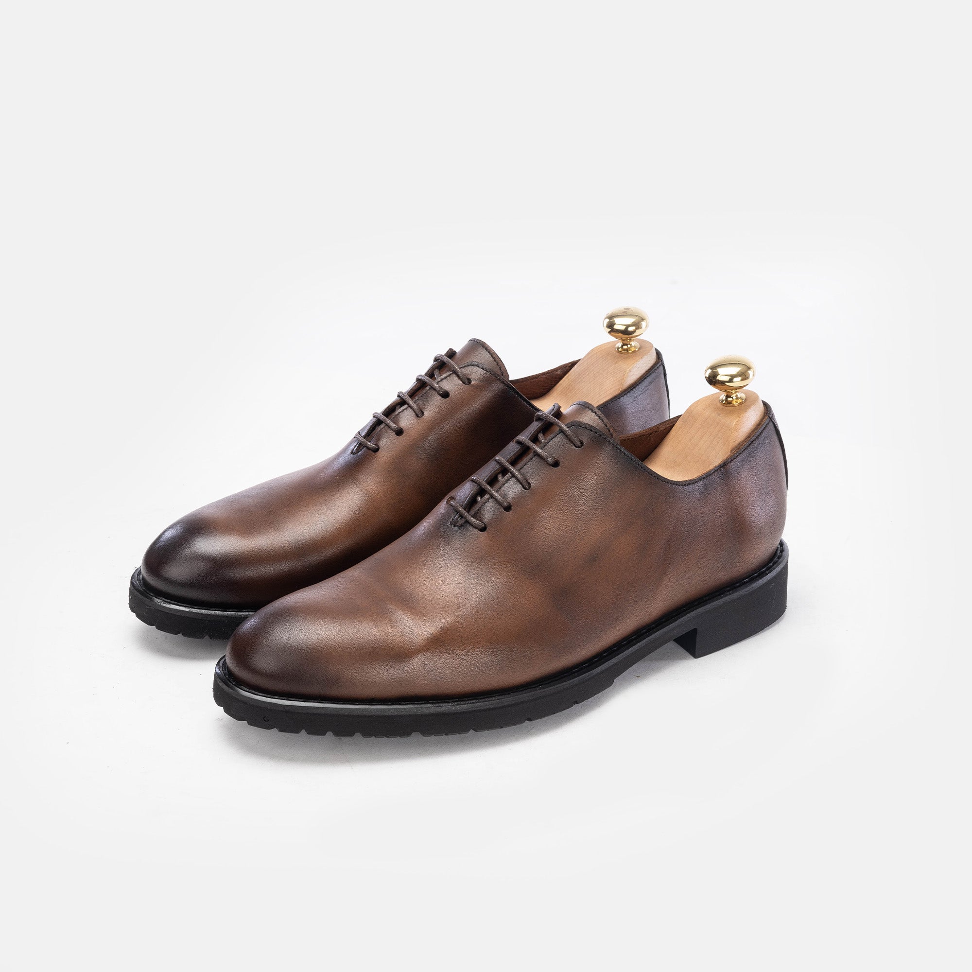 '''5161 chaussure cuir marron vintage