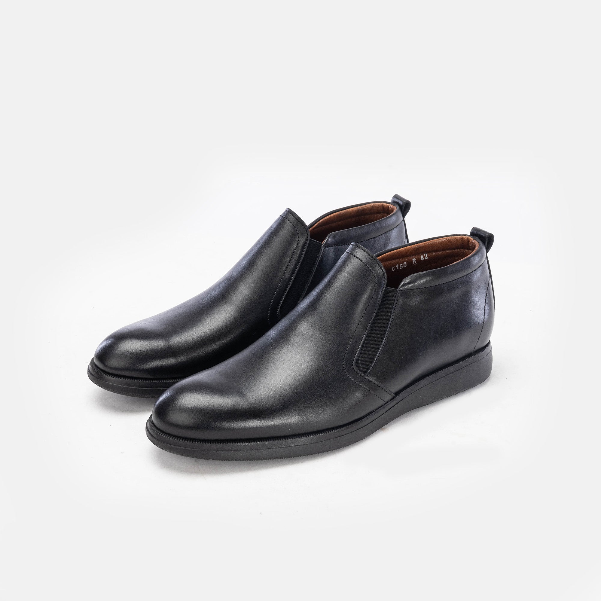 '5160 demi botte cuir noir