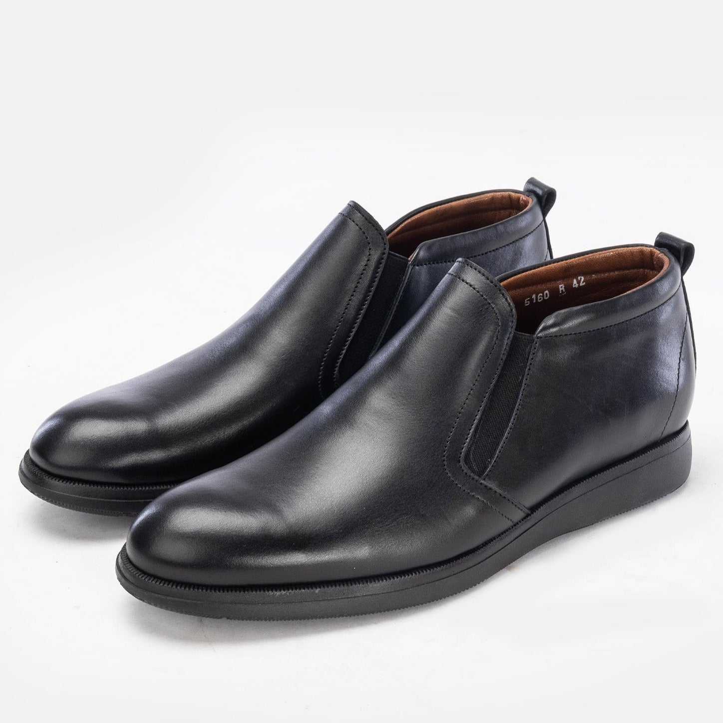 '5160 demi botte cuir noir