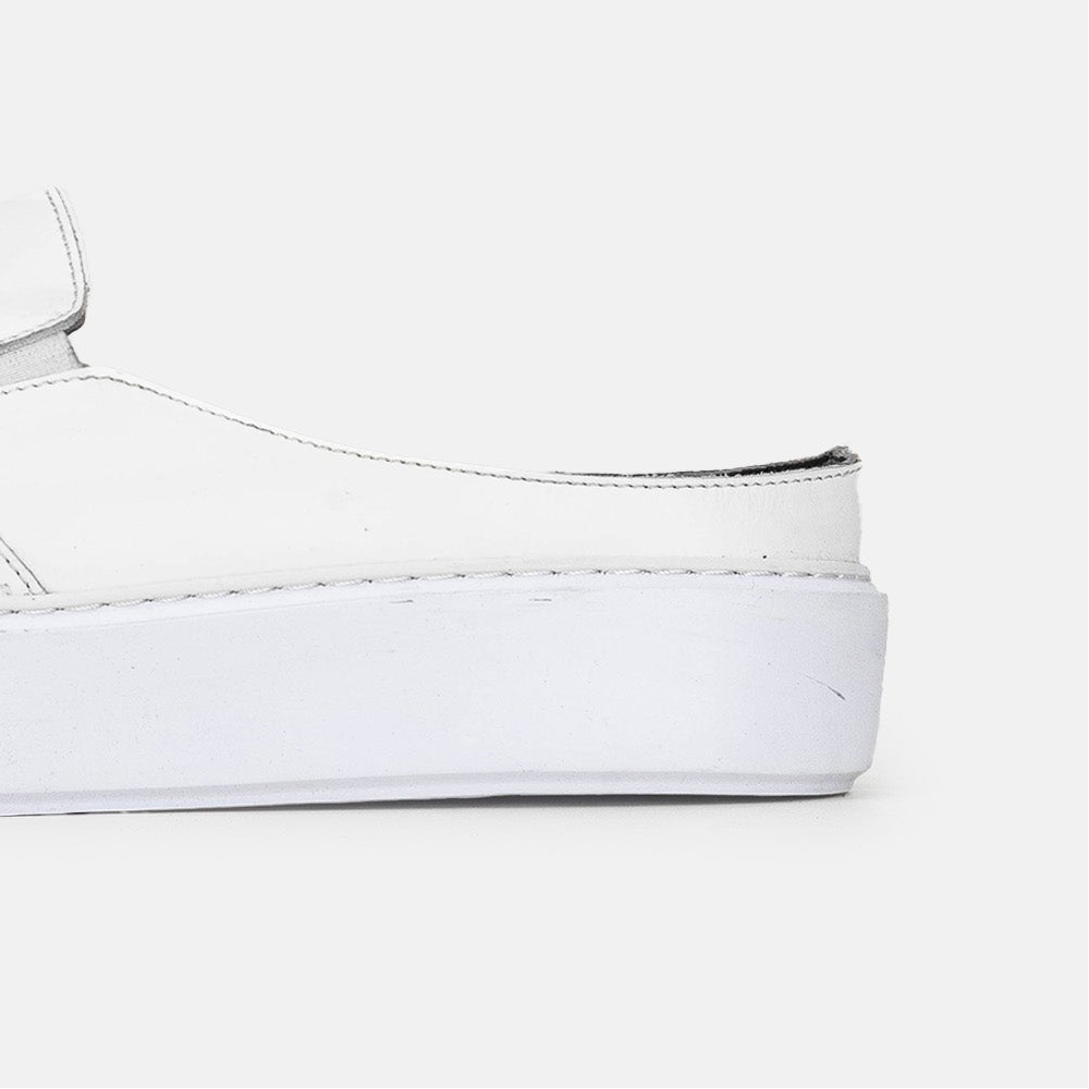 Volzak 5329 White Leather Mule