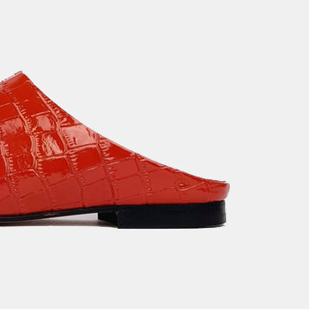 Volzak 06 Mule en cuir Rose Indian