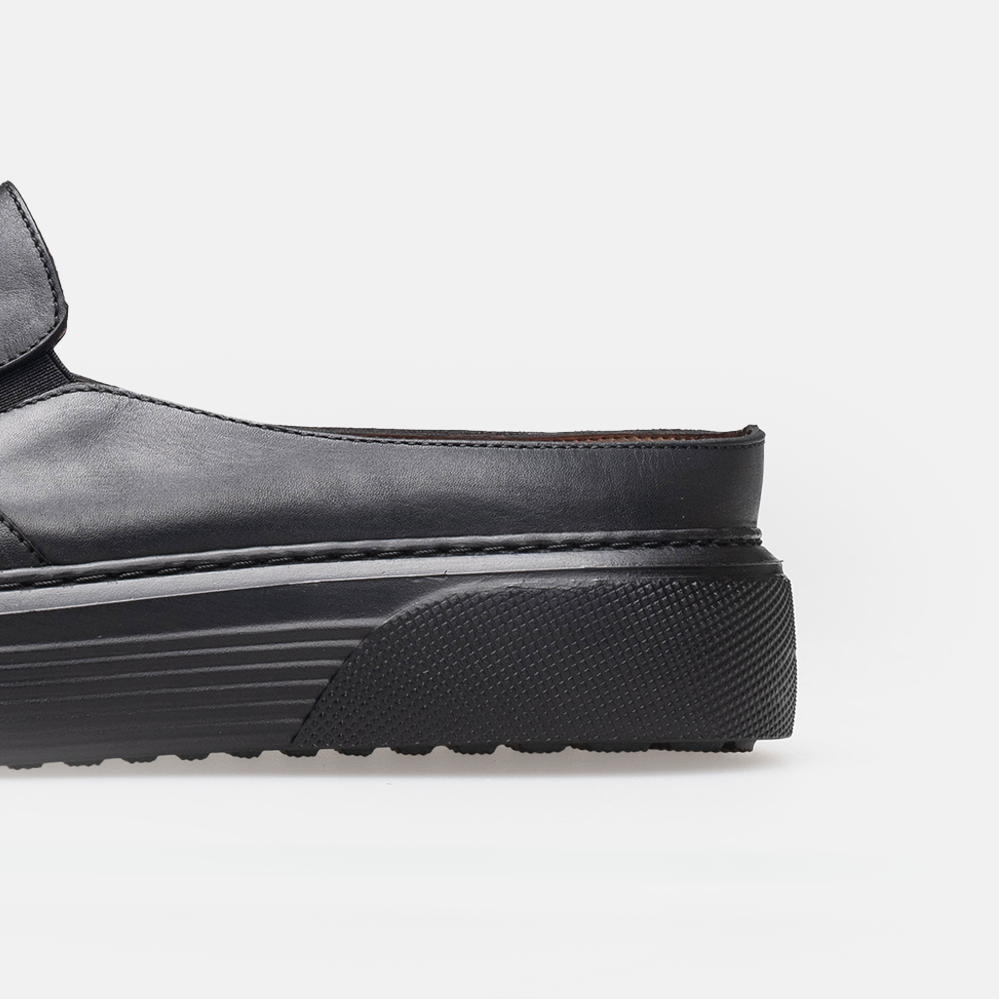 Volzak 5348 Mule en cuir Noir