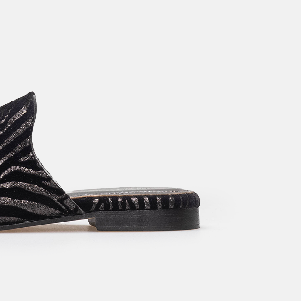 Volzak 3111 Mule en cuir Noir