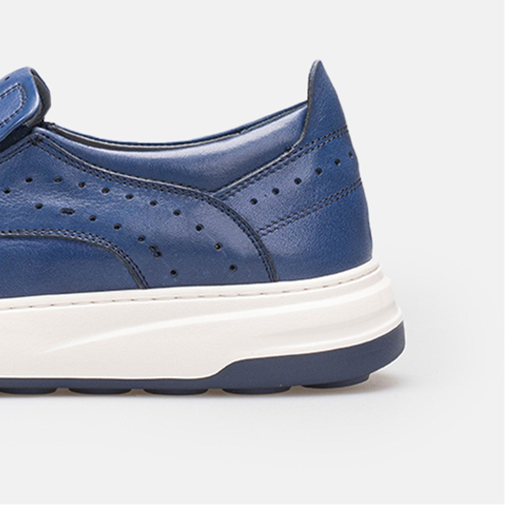 Volzak 3072 basket en cuir Bleu