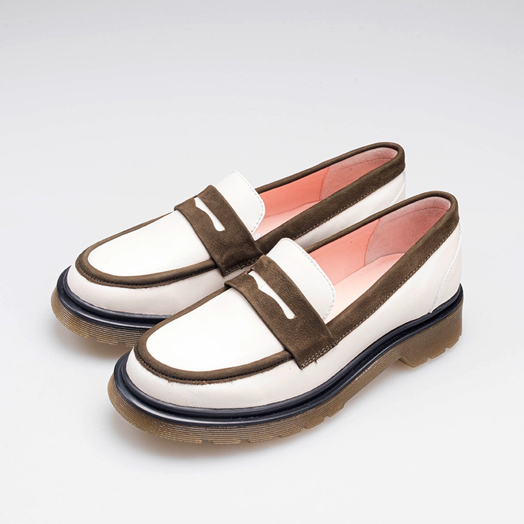 Volzak 422 Chaussure en cuir Beige Vert