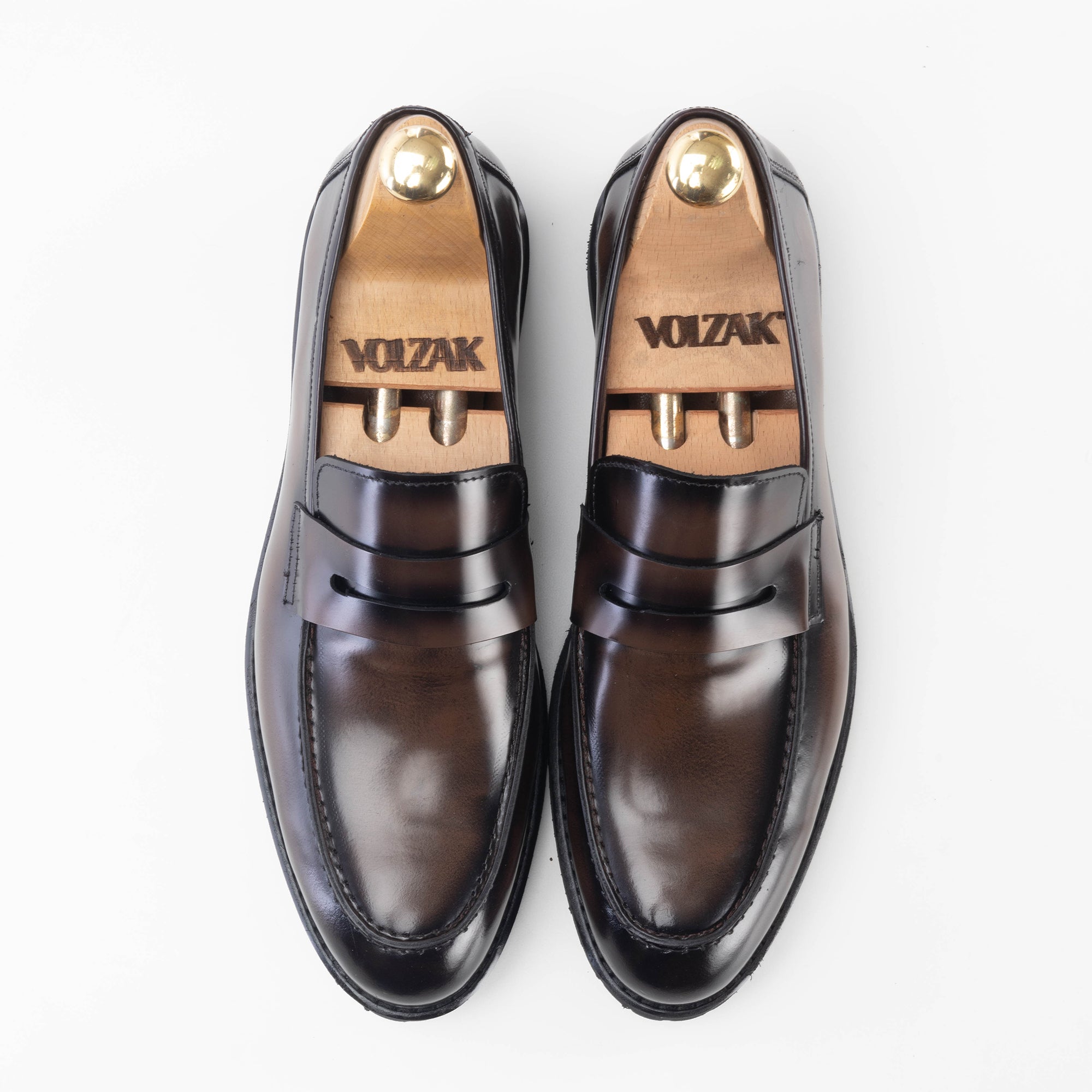 '''5164 chaussure en cuir Démasquable marron