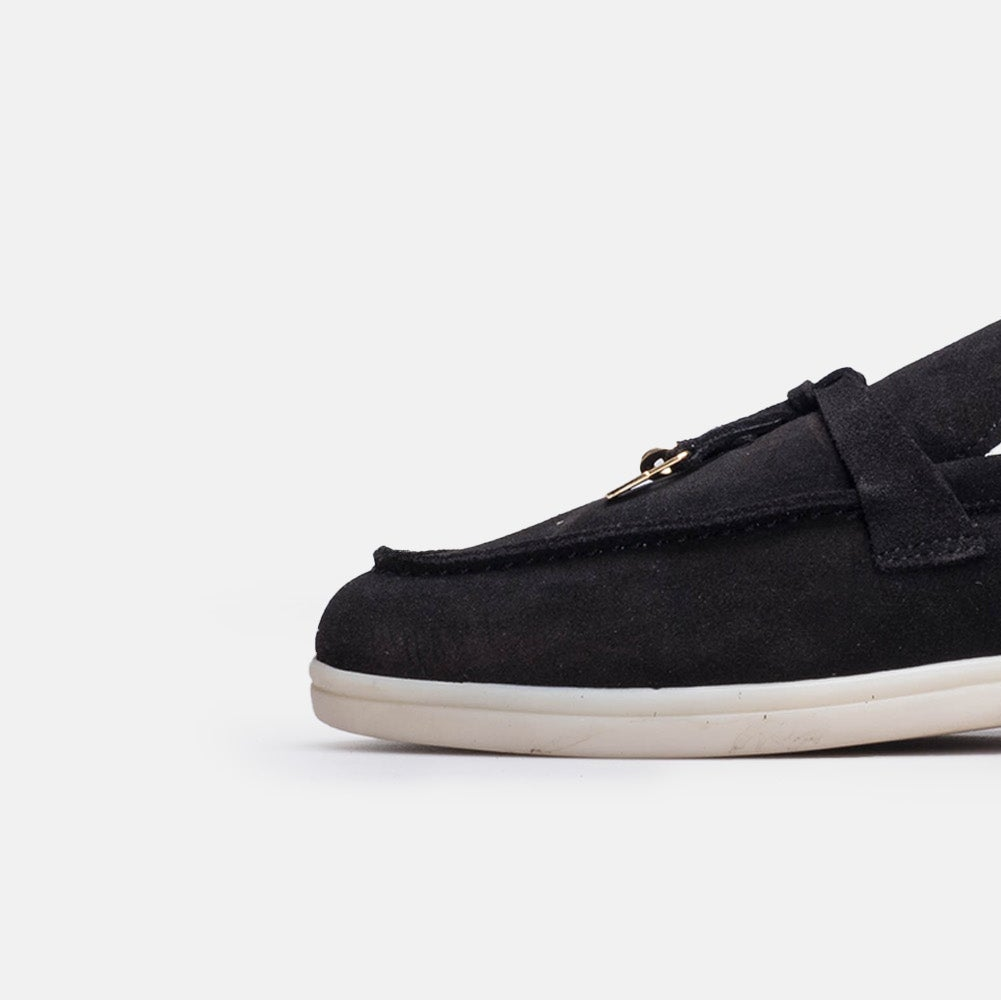 Volzak 32 mocassin en daim Noir